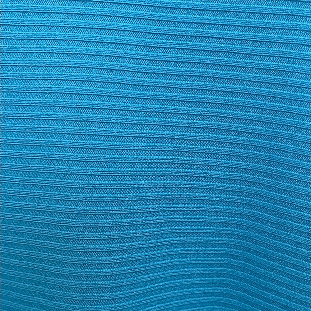 Aqua Blue Ribbed Knit Top Size M - Picture 2 of 4
